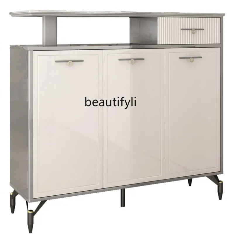 

yj Hallway Shoe Cabinet Door Screen Modern Minimalist Living Room Hallway Double-Sided Paint All-in-One Cabinet
