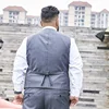 2025 Plus Size Suit Vest Men Solid Color Single Breasted Waistcoat For Host Groom Groomsmen Grey Black Navy Waist Coat 9XL 3