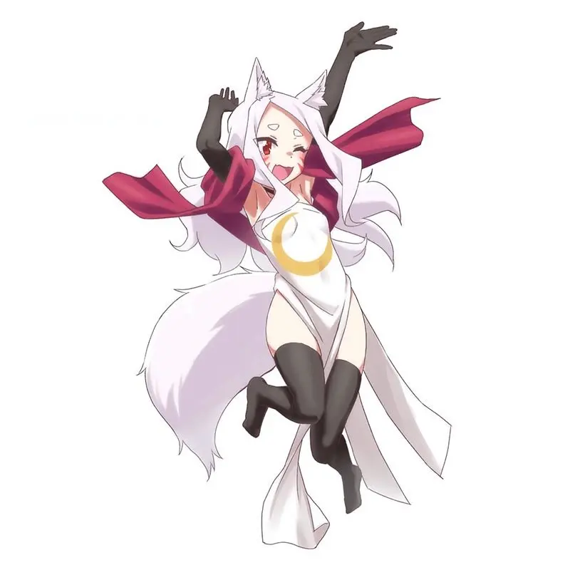 Tt Cute Shiro Car Sticker Cartoon Anime Girl Decal Jdm Window Trunk 4X4 Stickers Laptop Wall Decoration Stickers Accessori