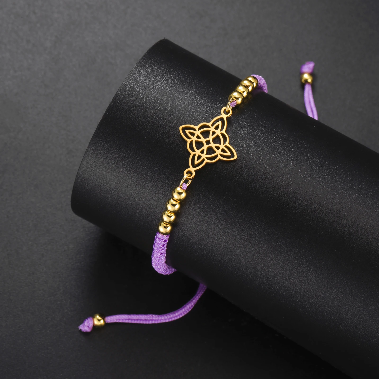 Witch Knot Charm Bracelets for Women nudo de bruja Stainless Steel Witchcraft Amulet Lucky Bracelets Jewelry lucky bhudda 6