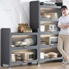 Practical Kitchen Cabinets Rack Floor Multi-layer Storage Cabinets Kitchen Furniture Multi-functional Bowl Sideboard Cabinet 4