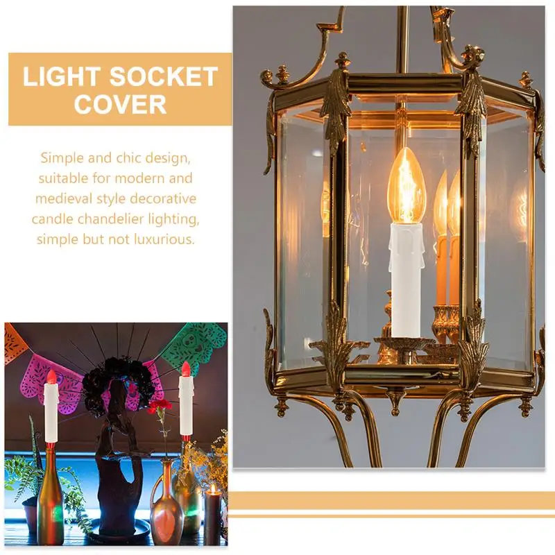 New 20Pcs/Lot Sleeve Bulb Base Cover Chandelier Part Tube Table Lamp Base Lamp Holder Tube