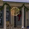 Outdoor LED Ball Light Fold Metal Frame Ball Tree Hanging Light Christmas Sphere Lantern Home landscape holiday lighting Decor 5