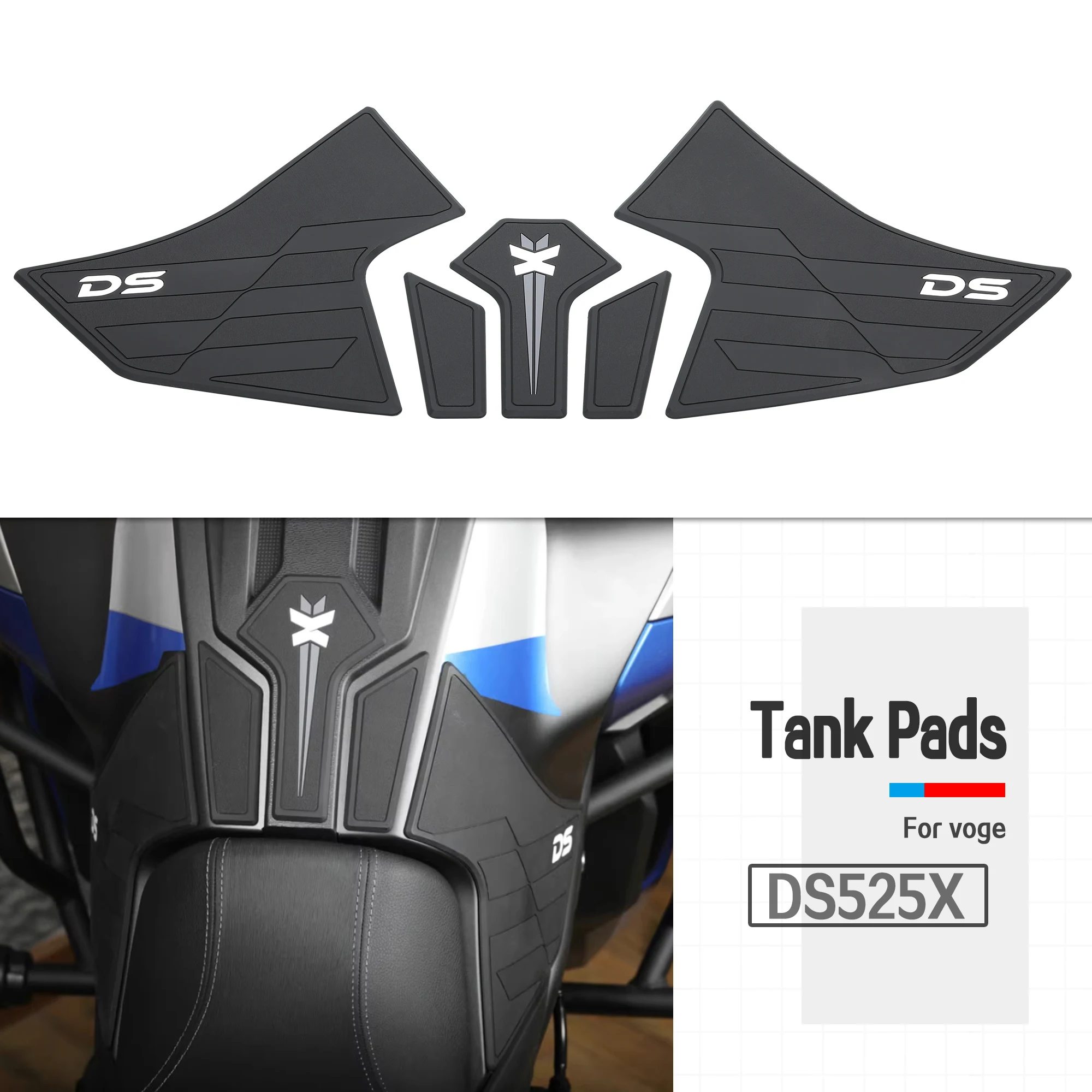 

For VOGE DS525X DS 525 X 525 DSX 2023-2024 Motorcycle 525DSX Side Fuel Tank Pads Protector Stickers Decal Gas Knee Grip Traction