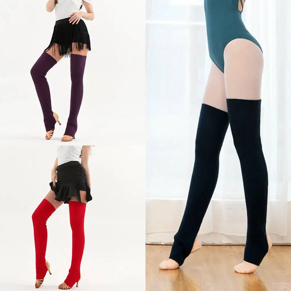 1 Pair Women Girls Leg Warmers Socks Long Footless Socks Winter Autumn Dance Ballet Stocks Ballet Leg Socks
