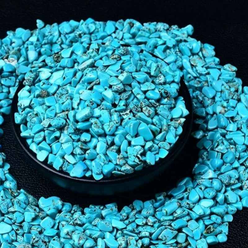 100g crushed turquoise, walnut inlaid with high porcelain and high blue, suitable for Wulanhua turquoise decoration, landscape M