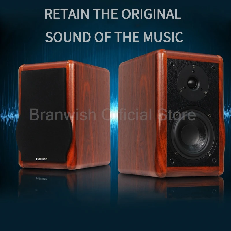 5.5/6.5 Inch HiFi Bookshelf Speaker 4&Omega; Fever Monitoring Home Theater System Loudspeaker Two Way Passive Speakers for Home Box
