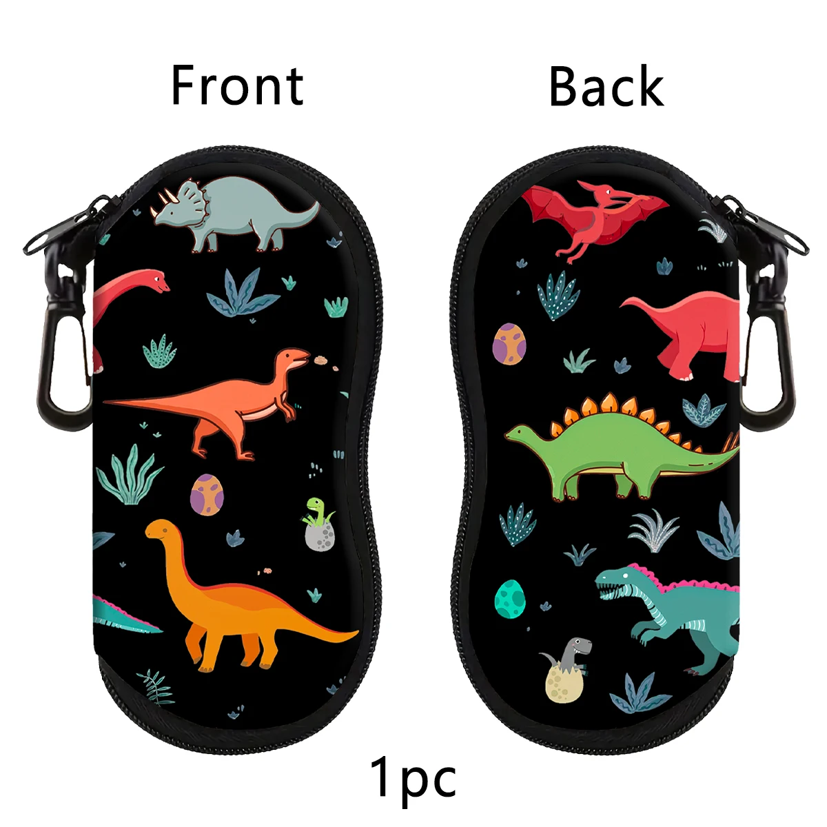 Cartoon Dinosaurier Sonnenbrille Fall Gläser Fall Für Frauen Männer Nette Lesen Brillen Fall Brillen Schutz Gläser Box Mit Reißverschluss – Detail 3