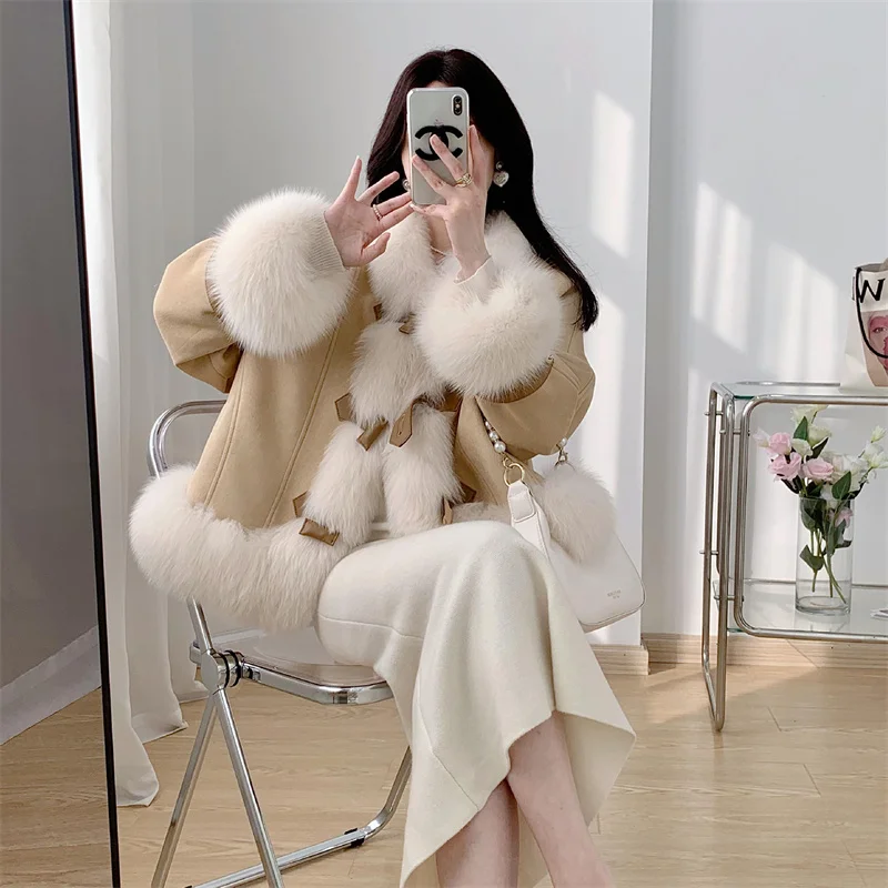 Winter New Women's Fur Coat Premium Fox Fur Coat Long Coat Korean Fur Fashion Loose Coat Thick Warm Women's Fur Coat