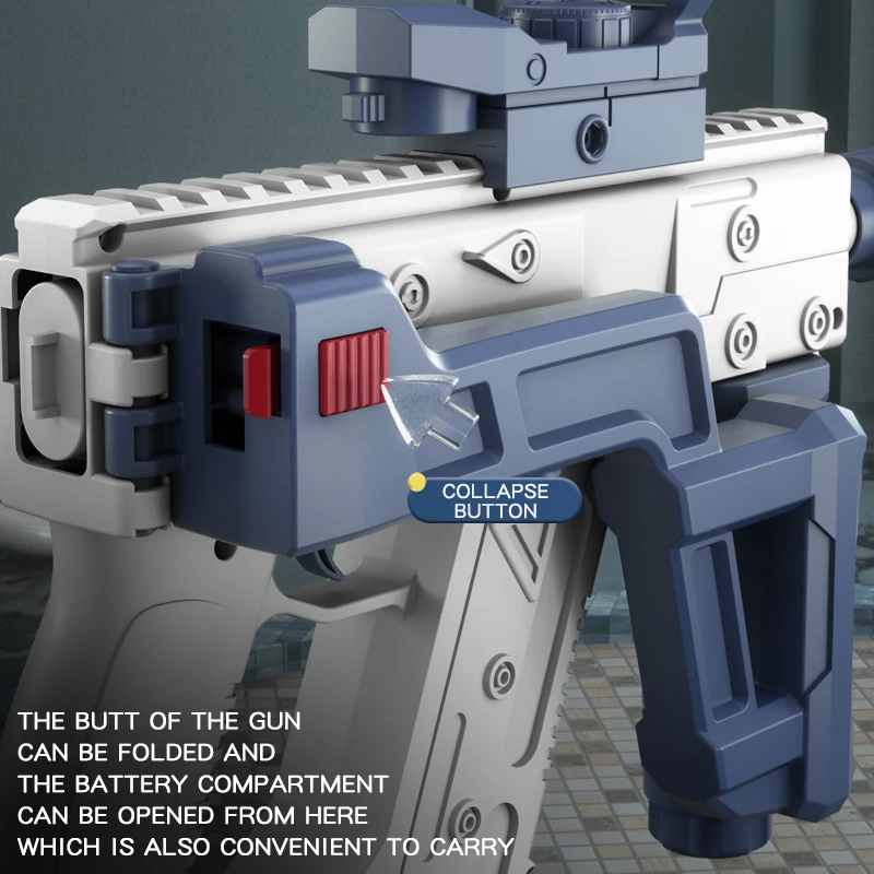 2024 New Summer Water Gun Toy VECTOR Fully Automatic bursting Water Gun Blue Pink Seaside Beach Kid Toys Water Park Games Guns 3