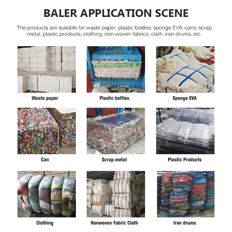 Vertical Semi-Automatic Hydraulic Packer /Waste Paper Baler Of Garbage Station /Waste Cloth Waste Compressor 5