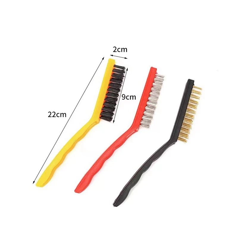 Stainless Steel 7 Inches Wire Cleaning Brush Rust Removal Brush 3Pcs