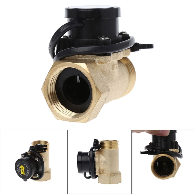 

HT800 1" Water Pump Flow Sensor Switch Liquid Booster Solar Heater Brass Magnetic Pressure Automatic Control Valve Part
