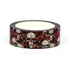NEW 1PC 10M Decorative Red Spider Net Skull Washi Tape for Scrapbooking Journaling Adhesive DIY Masking Tape Cute Stationery 2