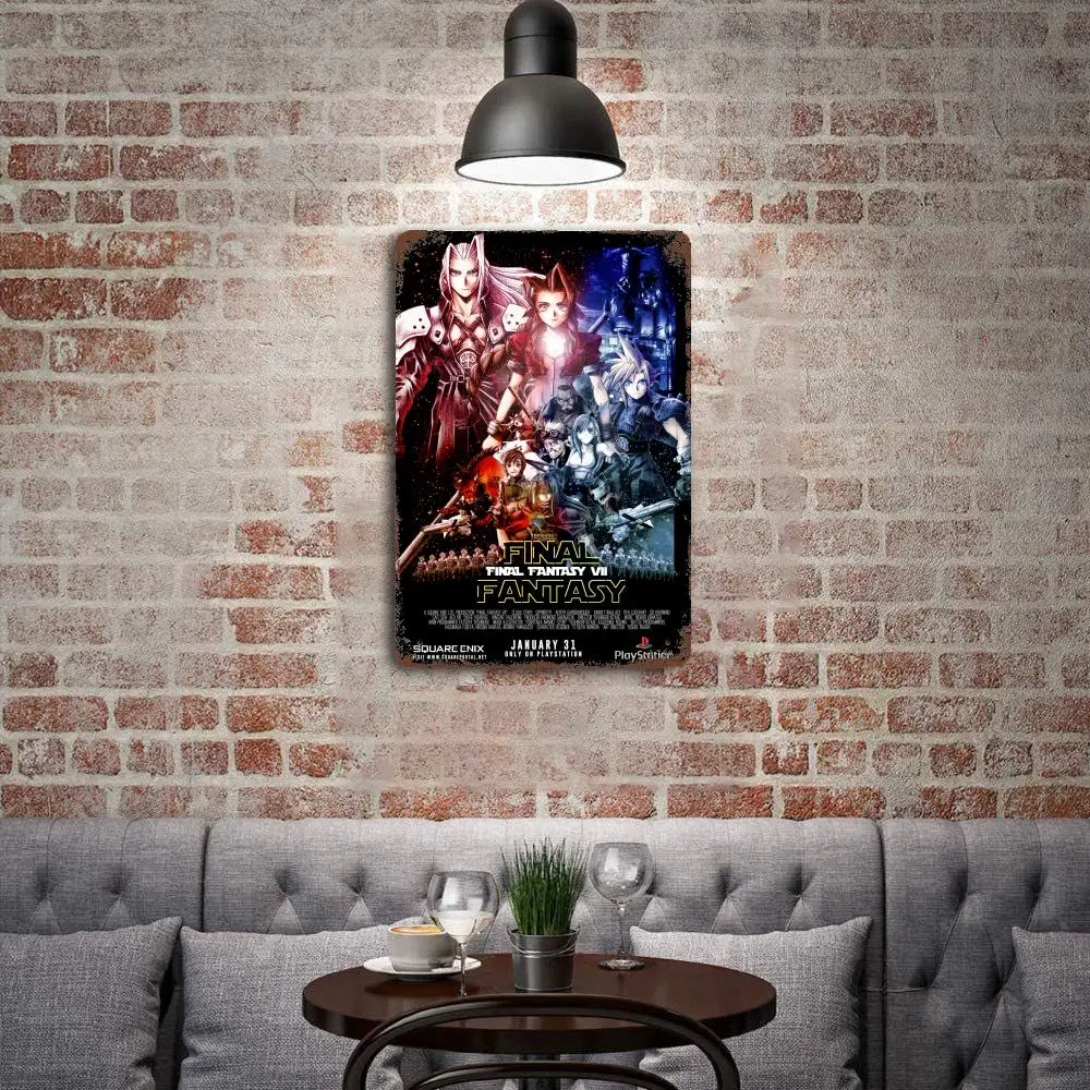 Quadro Placa Final Fantasy Vii Em Relevo Gamer Decor 89cm - TALHARTE -  Quadro Decorativo - Magazine Luiza