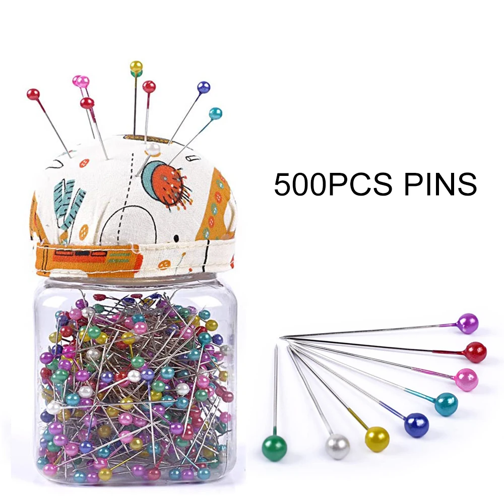 Pin Cushion, 500Pcs Sewing Pin Holder Sewing Pins, For Craft Sewing 