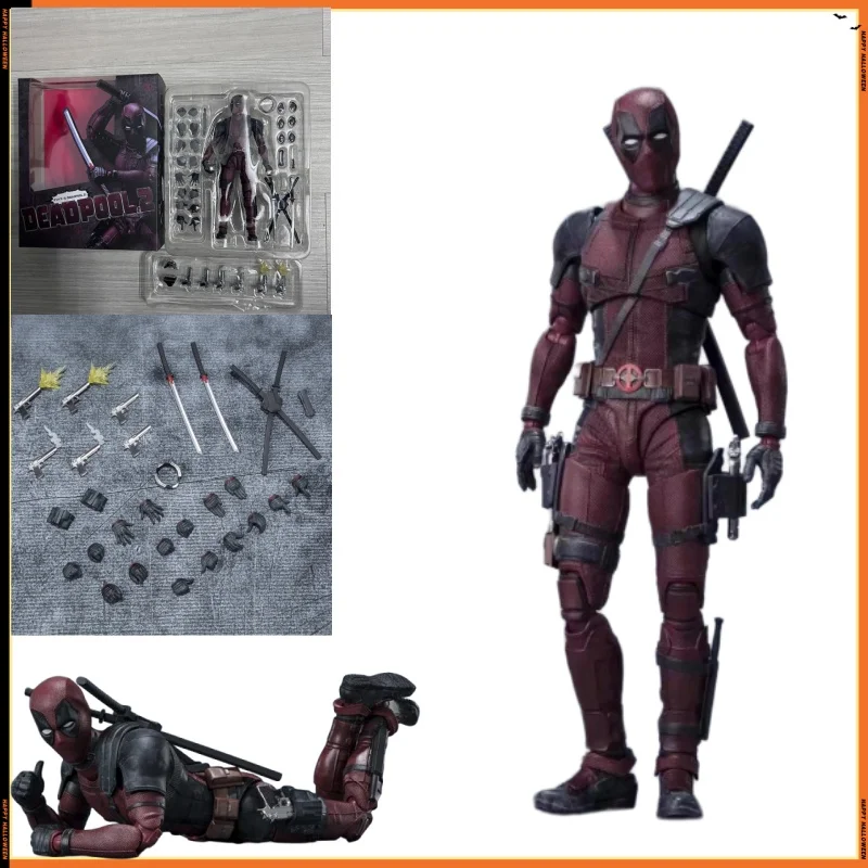 데드풀 2 액션 피규어 Shf X-Men 애니메이션 피규어 Gk 조각상 피규어 모델 인형 컬렉션 룸 장식 책상 장난감 선물 PVC, 16cm