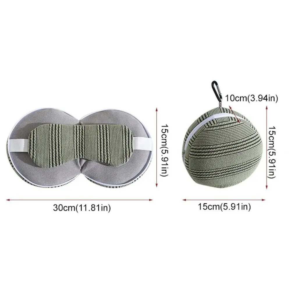 Portable 2 in 1 Neck Pillows U-shaped Foldable Travel Pillow With Eye Mask Light-blocking Sleep Pillow Office