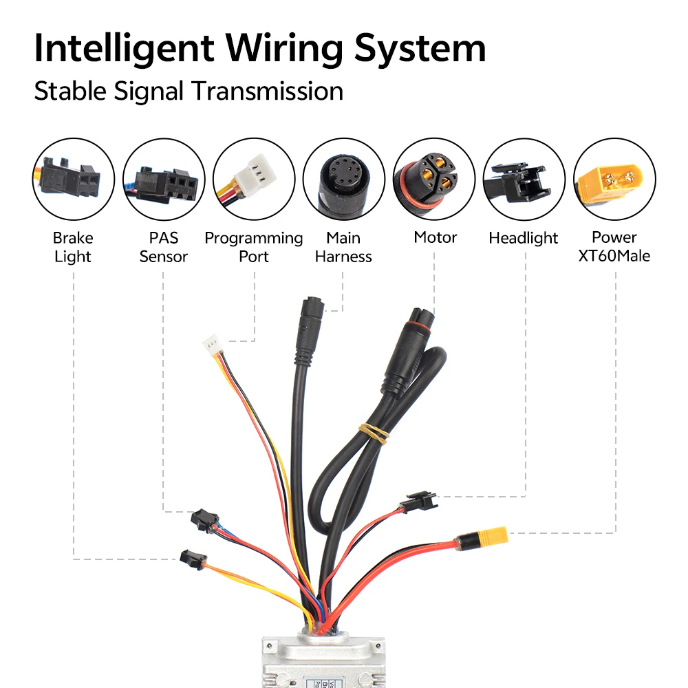 전기 자전거 컨트롤러 48V25A 모터 500-750W에 적합 ChamRider DT450/DTS425용 EBike 브러시리스 컨트롤러 키트