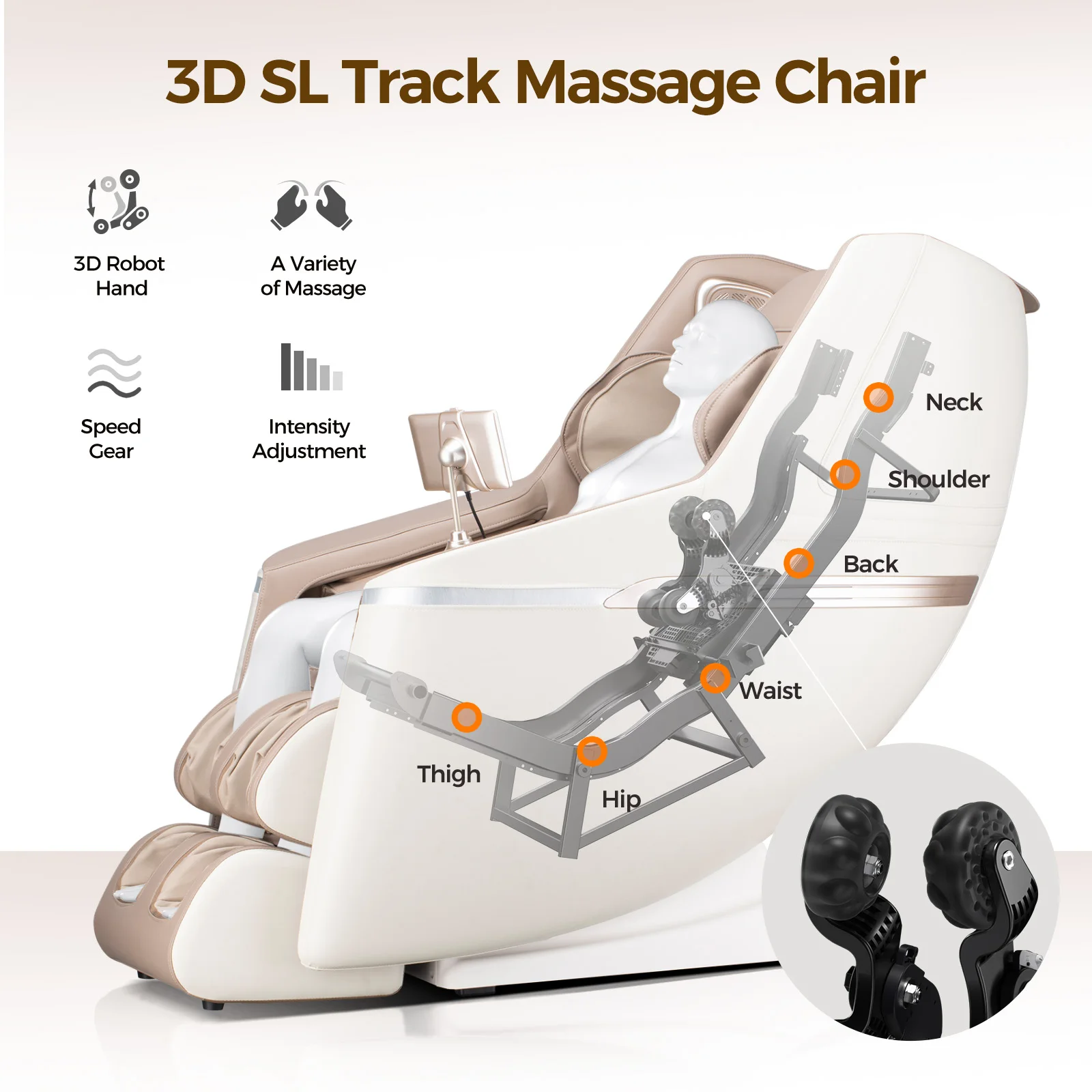 2 Year Warranty 4D SL Airbag Zero Gravity full body Massage Chair Home 3D Office Foot Roller Shiatsu Office Chair Massage Sofa 3