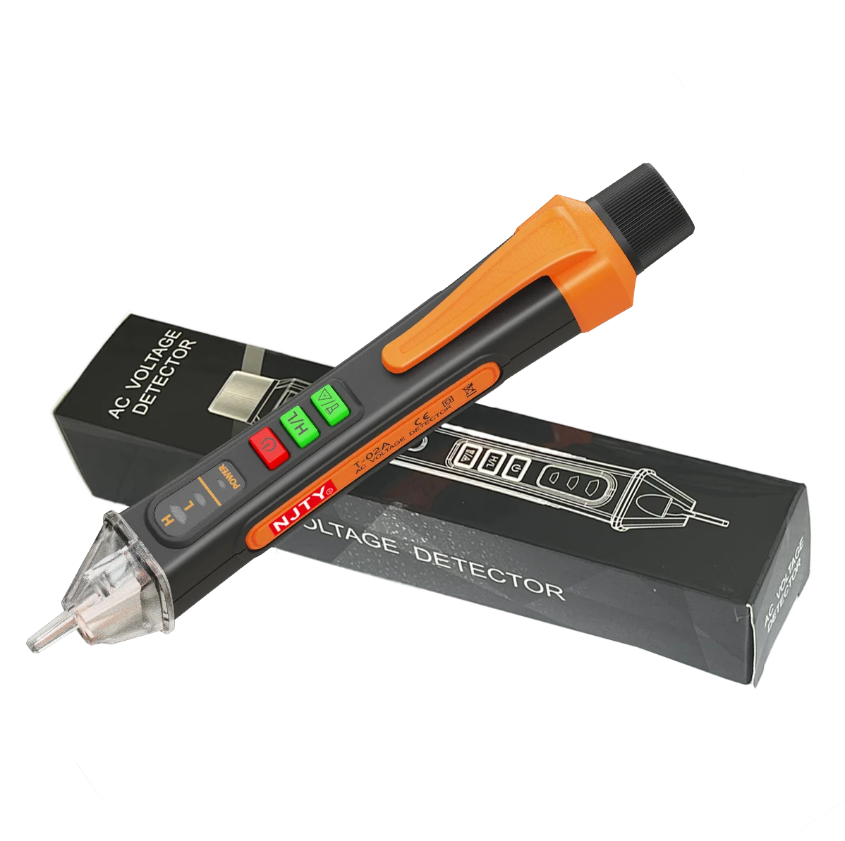 NJTY T02A T02B Berührungsloser Spannungsprüfer AC 12-1000V Stromführendes/Neutralleitungs-Testgerät Identifikator Unterbrechungspunkt-Finder DIY-Werkzeuge – Detail 10