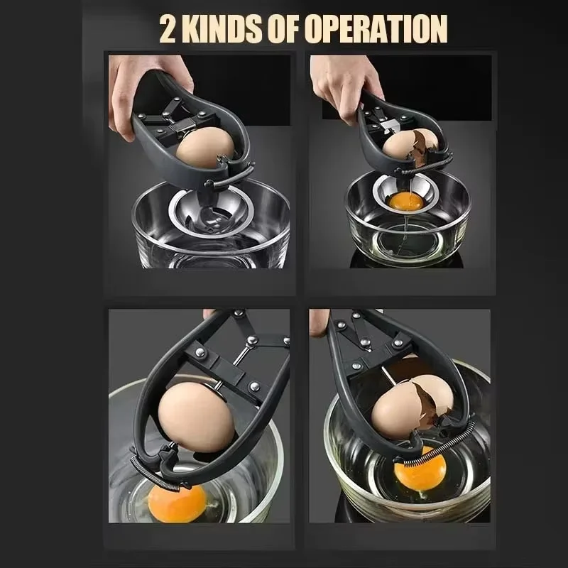 Stainless Steel Egg Opener Egg Scissors Eggshell Cracker Cutter Separator Manual Tools Kitchen Baking Accessories