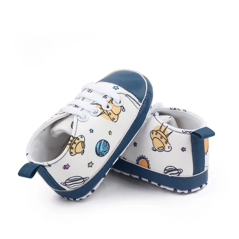 Baby Shoes Newborn Baby Birth Print Flower Pattern Casual Shoes Infant Todder Boy Anti-Slip Walking Babies