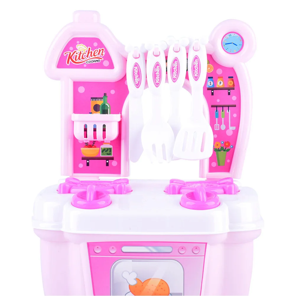 

Кухонные Игрушки для приготовления пищи, забавный мини детский игровой домик, кухонная утварь, игрушка для девочек и мальчиков (розовый)