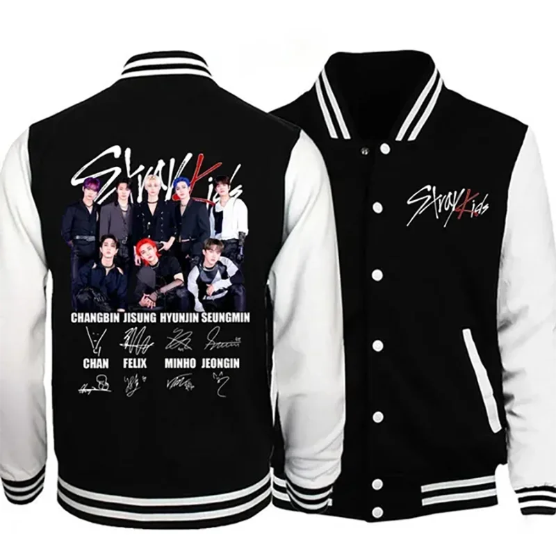 

Hot Kpop Baseball Jacket Men's Women's Fashion Baseball Jersey Casual Outdoor Jacket Coat Top