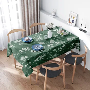 Green Floral Tablecloth Set 1