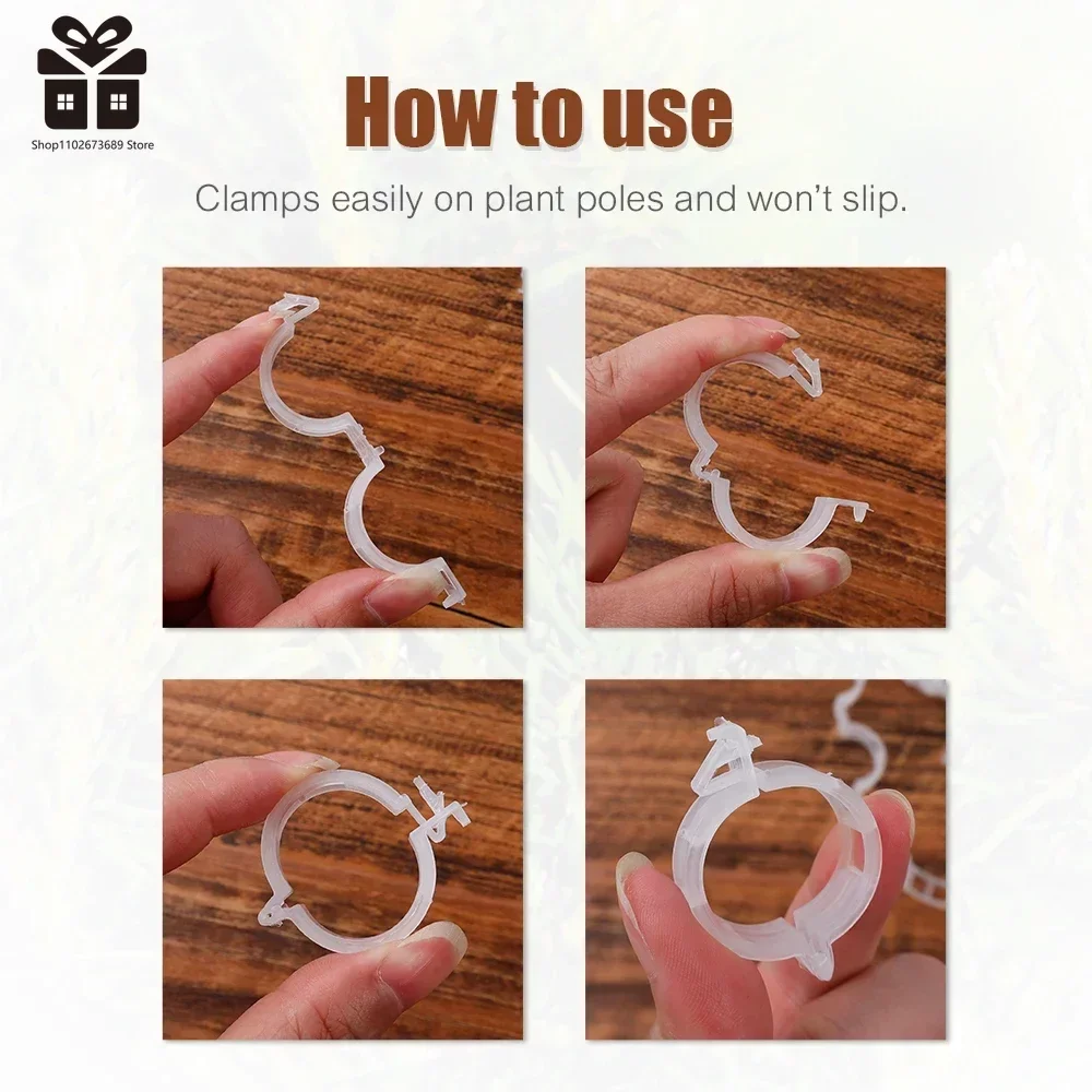 150/50Pcs Plastic Plant Clips Reusable Plant Vine Protection Grafting Fixing Tool for Vegetable Tomato Garden Supplies