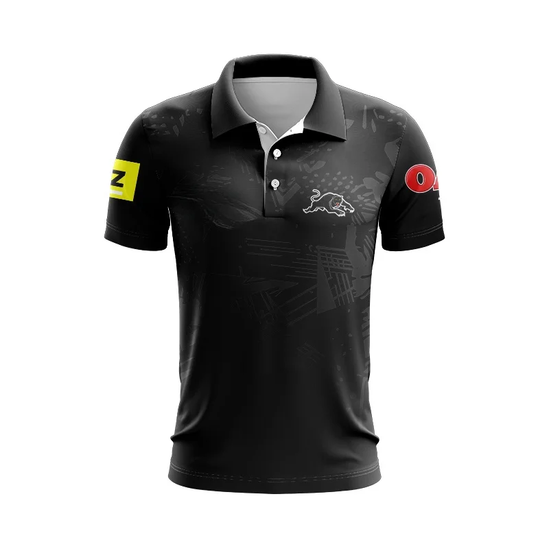 thumbnail image 1 of Camiseta de simpatizante adulto de los Penrith Panthers de POLO Rugby League Man Cave Fathers Day (nombre y número personalizados), 1 of 5