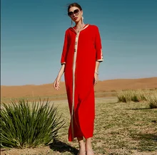 

Ramadan Red Kaftan Abaya Saudi Arabia Dubai Turkey Islam Pakistan Muslim Long Dress Abayas For Women Caftan Robe Musulmane Femme