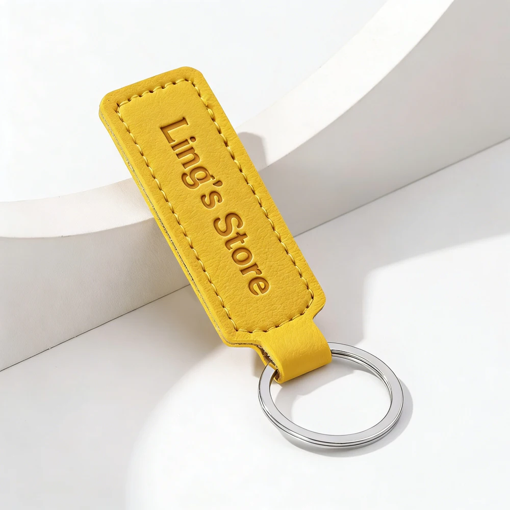20/50/100 Stück Schlüsselanhänger aus PU-Leder mit individuellem Logo, 9,5 x 3 cm, Gravur von Namen, Hotelnummer, Klassenzimmer, Schmuck, Taschenzubehör, Schlüsselanhänger, Geschenk – Detail 11