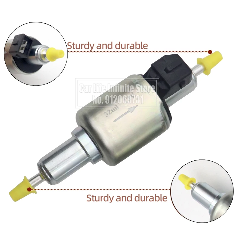 Universal 12V/24V 32ML For 5KW Diesel Parking Heater Oil Fuel Pump Air Heaters Pulse Metering Pump Truck Car Air Parking Heater