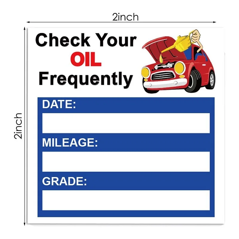 150 Pcs Oil Change Auto Maintenance Service Due Reminder Stickers Labels in Roll
