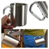 Portable Stainless Steel Button Water Cup Leak-Proof Outdoor Camping Hiking Travel Mug with Compact Design Durable  Camping Gear 1