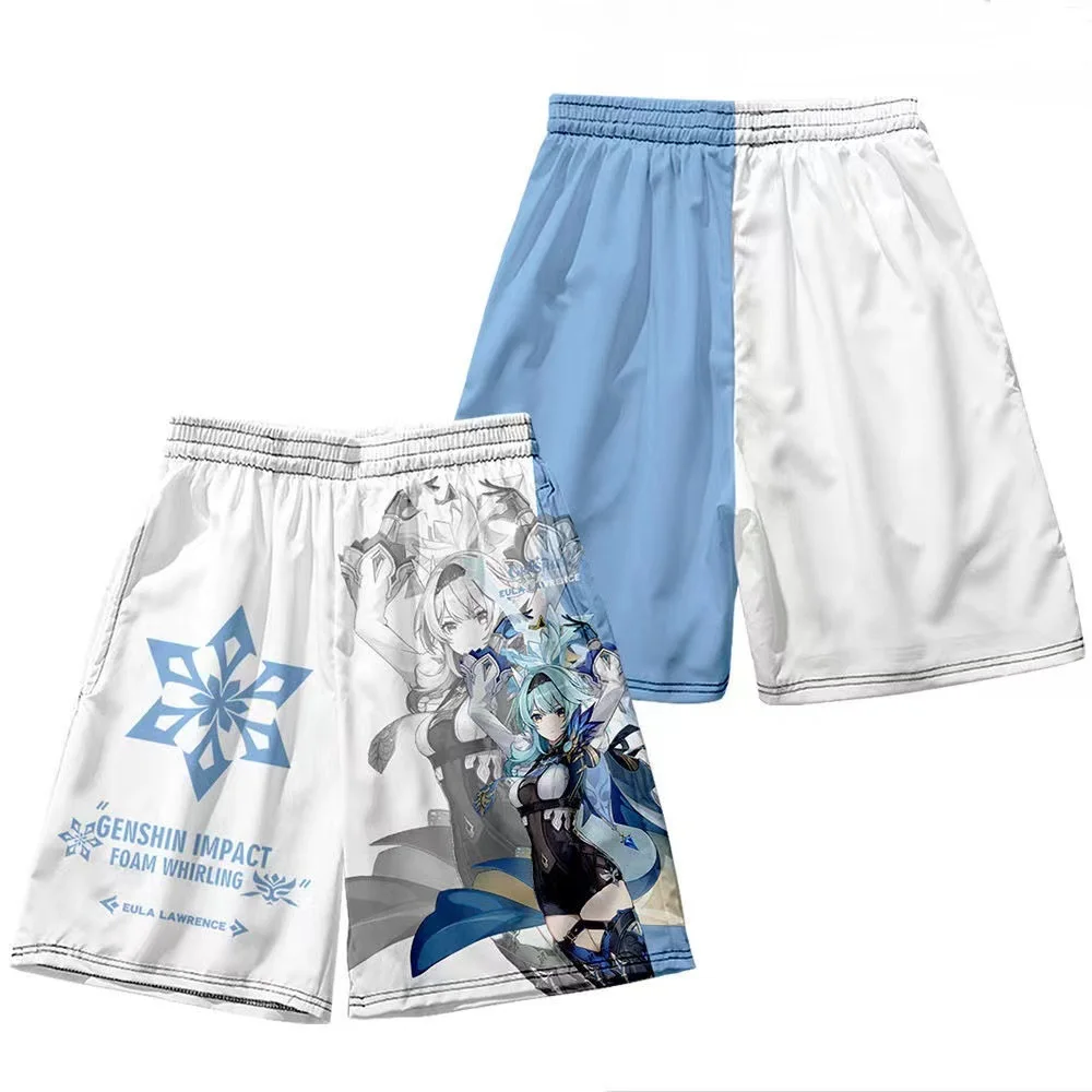 Genshin Impact Animation Shorts anime Game Surrounding Kerry Carved Sunny Sweet Rain Pants Beach Pants cos Fashion