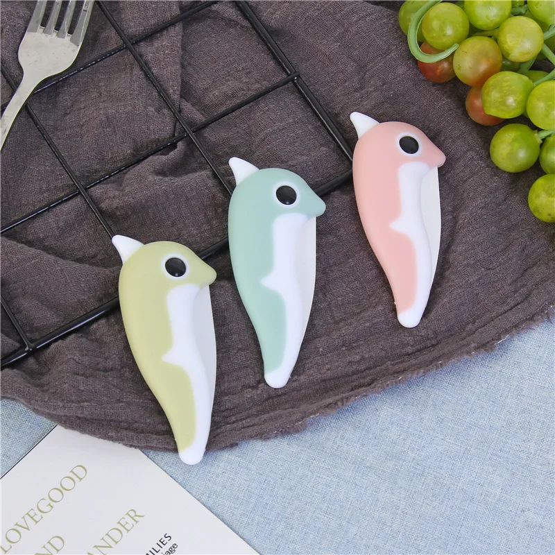 Cartoon Dolphin mini The portable Household Folding Ceramic Fruit Knife ...