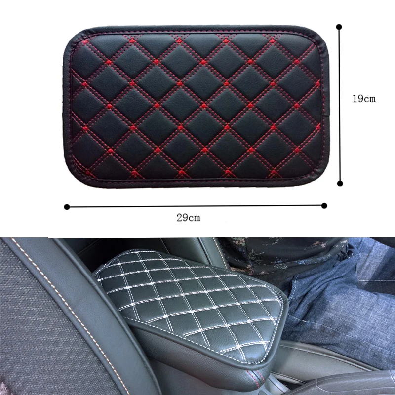 Leather Car Armrest Mat Universal Interior Auto Armrests Storage Box
