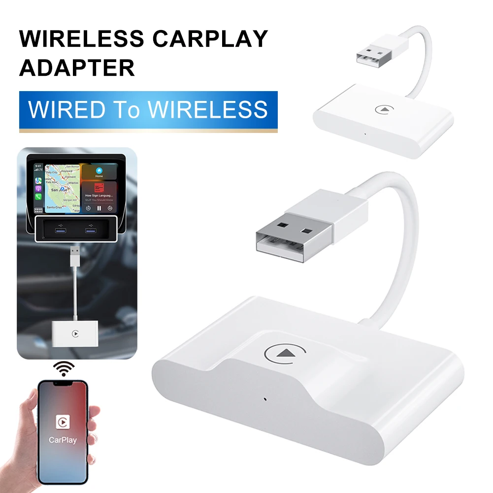 

Wireless CarPlay Adapter For lPhone Wireless Auto Car Adapter,Apple Wireless Carplay Dongle,Plug Play 5GHz WiFi Online Update