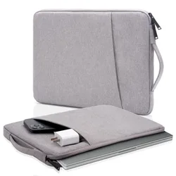 Premium 13 - Inch Laptop Sleeve with Handle and Storage Pocket - 13 - 14 inch - 33x23x2cm (LightGray)