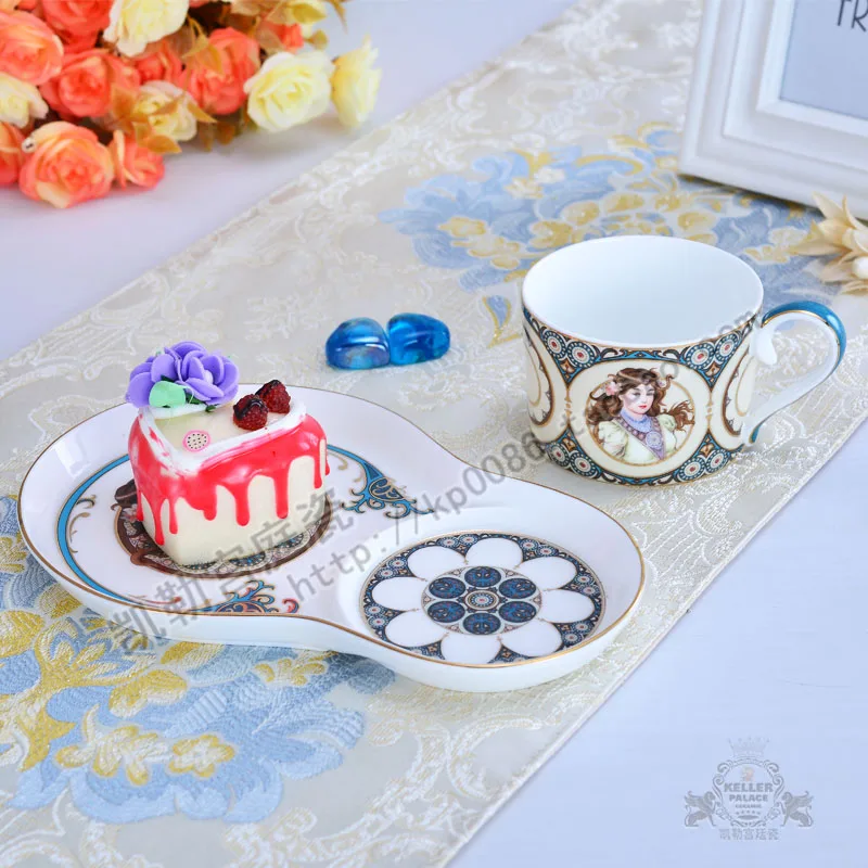 

Bone China in-Glaze Decoration Coffee Cup Dim Sum Dish Biscuit Dish English Afternoon Tea Cake Plate Dessert Plate Pastry Plate