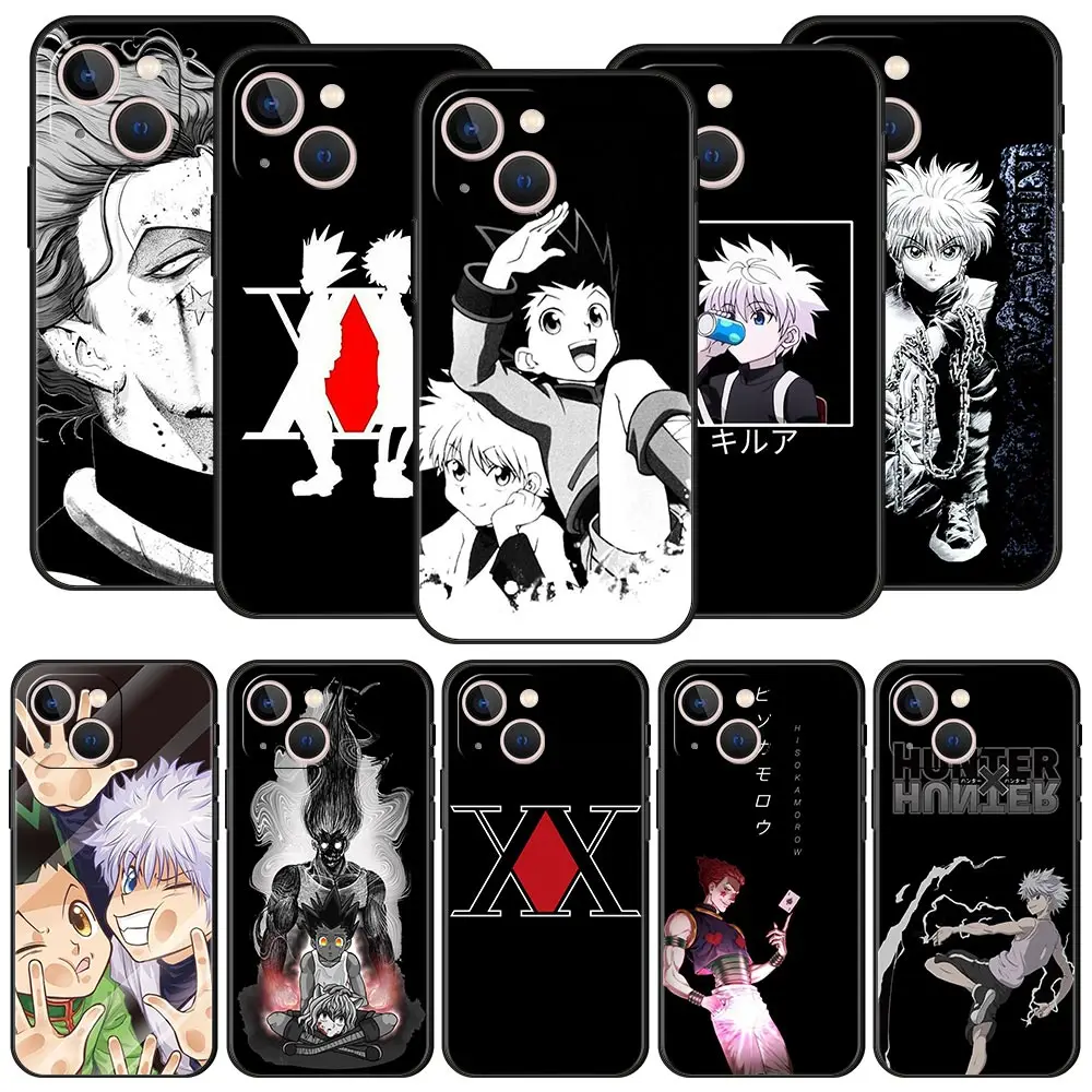 

Hunter X Hunter Phone Case For iPhone Apple 14 13 12 11 Pro Max Mini 7 8 Plus XR XS X SE 2020 Black Silicone Cover Coque Funda