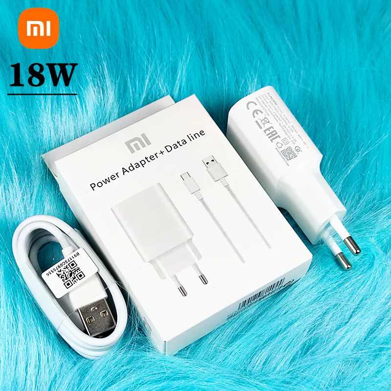 Xiaomi fast charger 18W Power Adapter USB Type C cable For