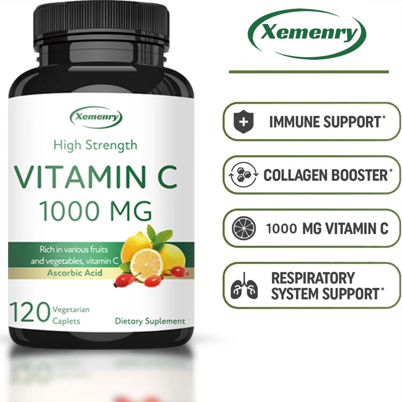 

Vitamin C 1000 Mg | Rich in Fruits & Vegetables | 120 Capsules | Vegetarian, Non-GMO, Gluten-Free Supplement