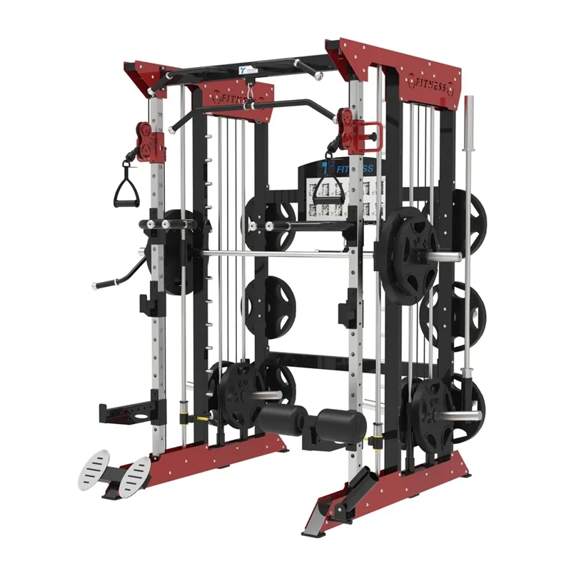 

Smith Machine Home Exercise Strength Training Sports Center Gym Fitness Equipment Trainer Cable Crossover Power Cage Squat Rack