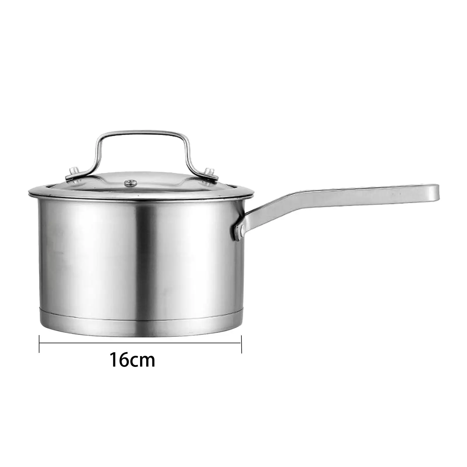 Soup Pot Frying Pan Stainless Steel Pot for Home Bar Kitchen Countertop