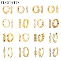 18K Gold-Plated Gold Earrings For Women 925 Sterling Silver Ear Needle Zircon Crystal Earrings Luxury Romantic Wedding Jewelry