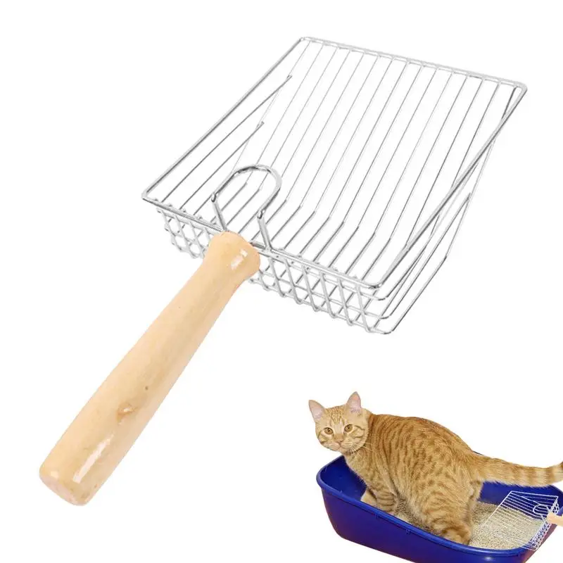 

Cat Litter Shovel Scoop Deep Shovel Scoop Clean Toilet Garbage Picker Portable Wooden Handle Household Deep Container Scoop